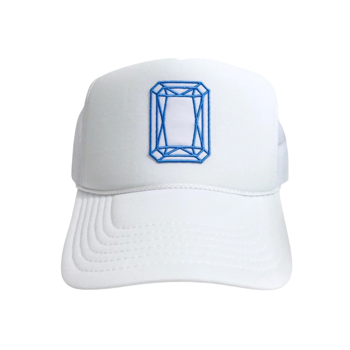 Wachler Radiant Cut White & Blue Hat