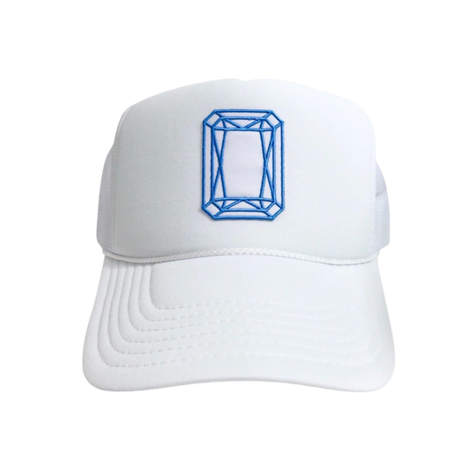 Wachler Radiant Cut White & Blue Hat